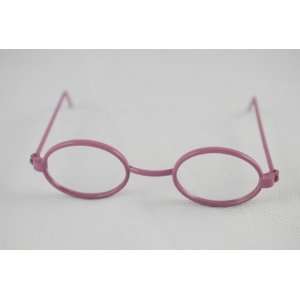 Oval Purple Frame Doll Eyeglasses for American Girl Dolls and most 18 