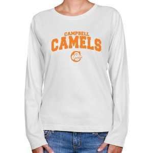 NCAA Campbell Fighting Camels Ladies White Logo Arch Long Sleeve 