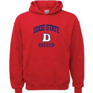  Dixie State Red Storm Red Youth Soccer Arch Hooded 