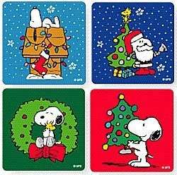   SNOOPY Stickers Holiday X Mas Party Loot Bag Goody Bag Favor Supply