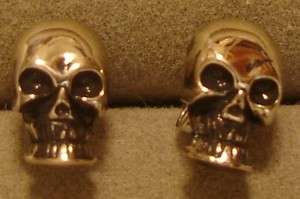 Third Rail” Licenced Sterling Silver Skull Post Earrings  