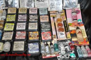 90 pc lot TIM HOLTZ stampers anonymous stamps,distress inks,IDEA OLOGY 