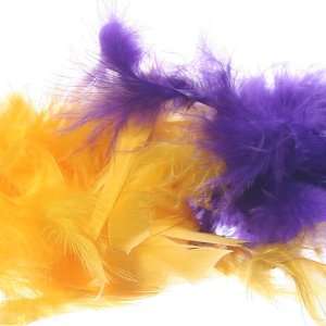  Purple and Gold Sectional Feather Boa 