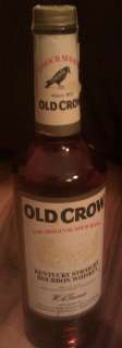   Crow bourbon whiskey bottle, 750ml 86 proof National Distillers  