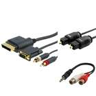 eForCity Premium VGA Cable w/ Port + Digital Optical Audio TosLink 
