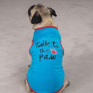 Casual Canine Talk to the Paw Dog Tank T Shirt XXS XL  