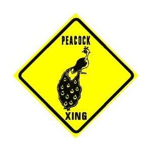  PEACOCK CROSSING bird pet watchdog joke sign