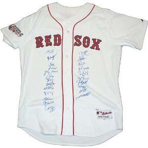  Boston Red Sox 2007 Team Signed Manny Ramirez White 