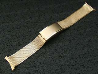 NOS 22mm Kreisler Gold Mesh rgp Vintage Watch Band  