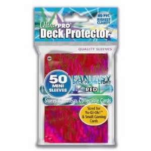  Ultra Pro Mini Deck Protector Box of 15 packs Fantasy Red 