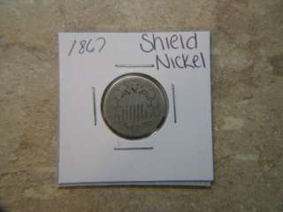 US COIN 1867 Shield Nickel 5 CENTS Cheap  