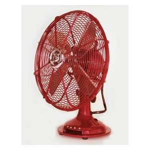 Table Fan   Retro Style Red (Red) (13 dia x 17 tall 