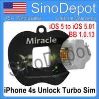 New R SIM Gevey Unlock Turbo SIM Card Apple iPhone 4s iOS 5.0 5.0.1 
