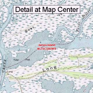 USGS Topographic Quadrangle Map   James Island, South Carolina (Folded 