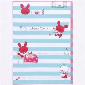   Chou fleur pink rabbit A4 plastic file folder with cake Toys & Games