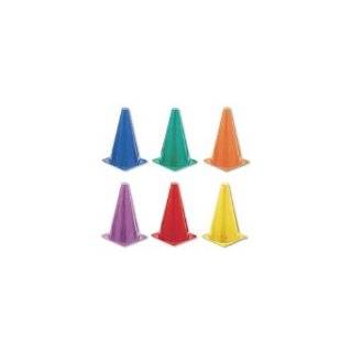 Champion Sports 9 Inch Colored Cones   Set of 6