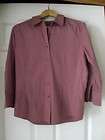 NEW Purple Pink Rose Mauve $49.50 EXPRESS Dress Shirt Top 3/4 sleeves 