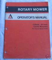 Allis Chalmers 3 Blade Rotary Mower Operators Manual  
