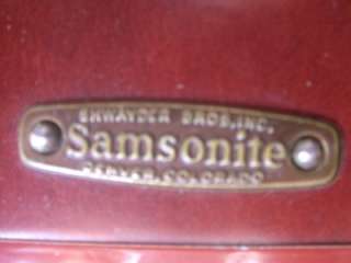   used and working great VINTAGE SAMSONITE HARD SIDE LEATHER SUITCASE
