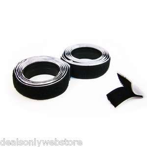 NEW 40 Hook & Loop Velcro Self Adhesive Strip Fastener   BLACK  