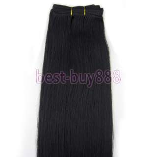 20 Long Weft human Remy hair extensions 100gr 6 colors Straight wavy 