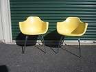 fabulous mid century modern yellow shell chairs signed krueger danish