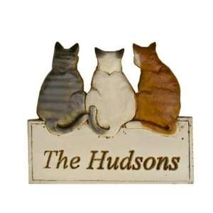 Cat wall plaque Welcome sign personalized