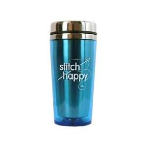  Happy Lines Insulated Tumbler Stitch Light Blue Kitchen 