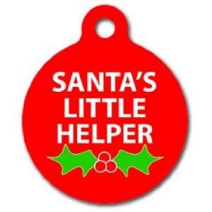 Santas Little Helper Pet ID Tag for Dogs and Cats   Dog Tag Art 