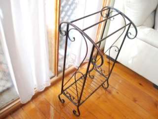 Wrought Iron French Vintage Bathroom Towel Rack Stand  