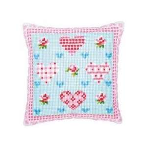  Hearts Pillow Cover Quickpoint Kit