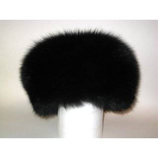 Winter Hat Natural 100% Fur Black Fox * Size M * Russian * h.10.bl.fox 