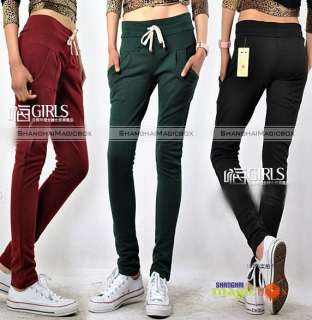 Women Trendy Harem Slim Pencil Sport Pants Trousers 045  