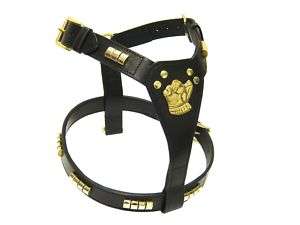 STAFF STAFFORDSHIRE BULL TERRIER LEATHER DOG HARNESS  