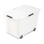   34009   Rolling Storage Box, Letter/Legal, 15 Gallon Size, Clear