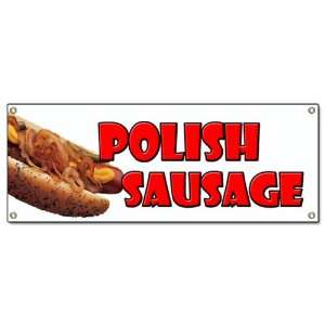  POLISH SAUSAGE BANNER SIGN sandwich concession sign Patio 