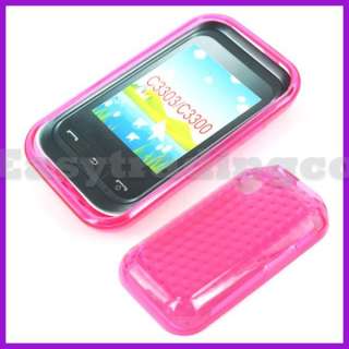 Soft Rubber Case Samsung C3300K C3303K Champ Pink  