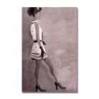 Trademark Art 30x47 inches Beverly Brown Black and White Mini Dress 