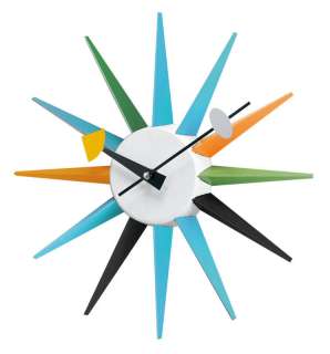 George Nelson Metal Boutique Sunburst Clock 50s 60s mod  