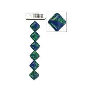   EWC Bead Composite Azurite 14mm Diamond 6pc Arts, Crafts & Sewing