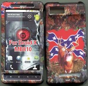 Motorola Droid X MB810 Verizon Cover Case Snap on Cover Camo Flag 
