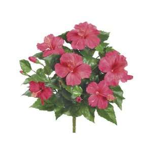  Faux 15 Hibiscus Bush x6 Red (Pack of 12) Patio, Lawn 