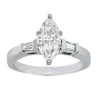 50 Ct Marquise Diamond Ring with Side Stones