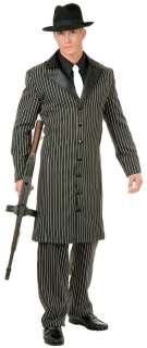   Gangster Suit Long Jacket Fancy Halloween Adult Costume L XL  