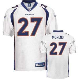 Knowshon Moreno Jersey Reebok Authentic White #27 Denver Broncos 