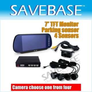 Mirror Reverse Bluetooth AV TFT LCD Monitor Rear View Camera +4 