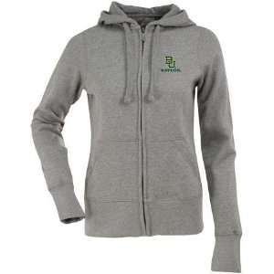 Baylor Womens Zip Front Hoody Sweatshirt (Grey) Sports 