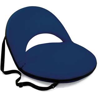  Picnic Time Oniva Portable Navy Recreation Recliner Seat 