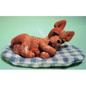  Australian Cattle Dog Naptime Clay Figurine (Red)