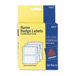  Avery® Dot Matrix Printer Name Badge Labels LABEL,TAB,3 